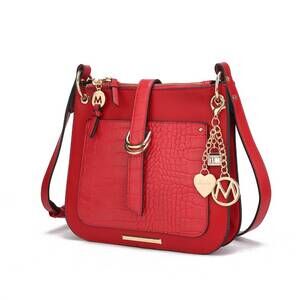 NEW MKF COLLECTION women's kiltienne crossbody handbag in red
